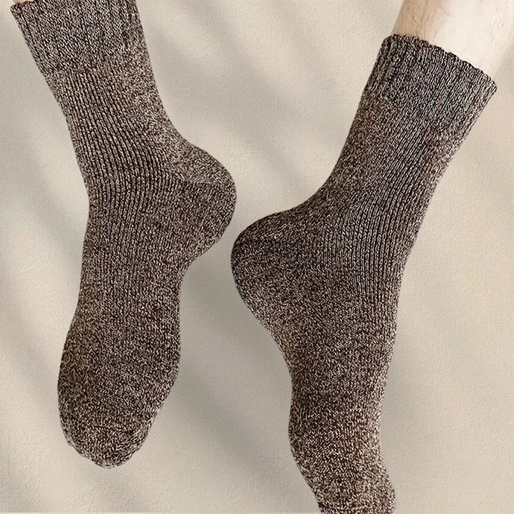 5 Paar einfarbige Muster Damen MEN Unisex Paare Sportsocken Mittelkalbsocken Winterurlaubsgeschenke