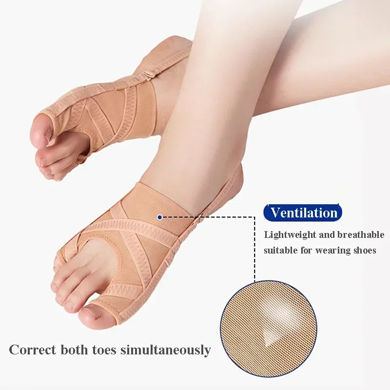 Fabric Bunion Corrector Breathable Adjustable Hallux Valgus Sleeve Spacer Separator Toe Corrector Sports Bunion Socks Running