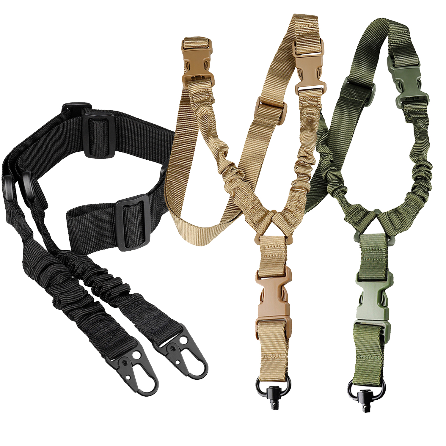 Cintura per pistola da tiro Accessori per la caccia Attrezzatura tattica Tattica per pistola a punto singolo Tracolla per fucile Cintura in corda QD Fibbia in metallo