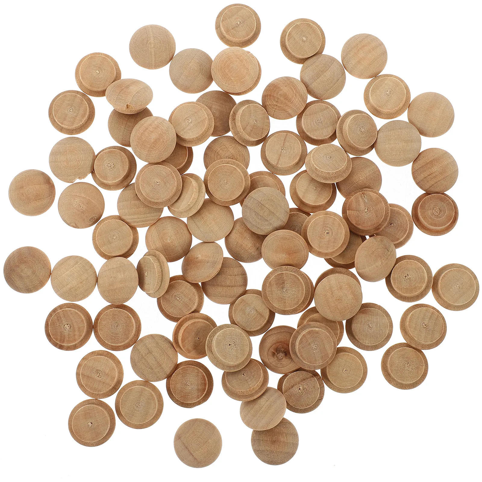 100 Uds. Tapones de madera para escaleras, tapones para agujeros de madera dura para muebles, tapas de botones para gabinete, enchufe redondo de madera de repuesto, herramienta de reparación Diy