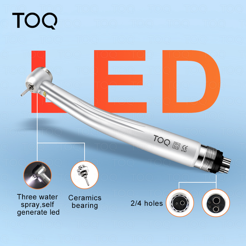 LED Tandheelkundige Tandheelkundige Hoge Snelheid Handstuk met 3 Waternevel Licht en Keramische Lagers Luchtturbine B2 M4 Tandarts Tool