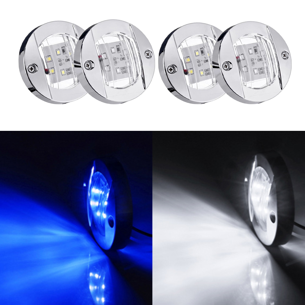 4 stücke 6led 12v 2,2 w runde Yacht Marine Boot führte Heck Licht Kabinen deck mit freundlicher Genehmigung Licht Marine Innen kabine Lichter wasserdicht