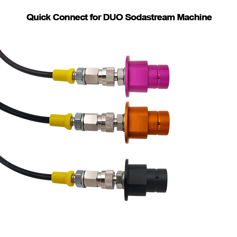 Soda Water Stream Quick Connect Adapter For Sodastream Terra Art DUO Pink Machine Club To External CO2 Tank W/ 8mm Quick Plug