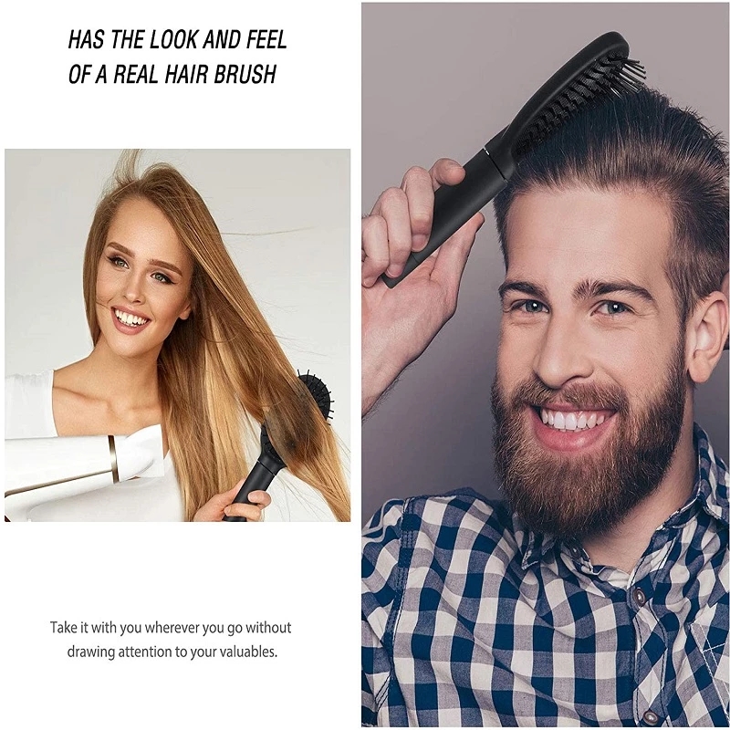 Escova de cabelo diskreta para okultar dinheiro, dinheiro, mini chave, pílulas, joias pequenas, contêiner secreto