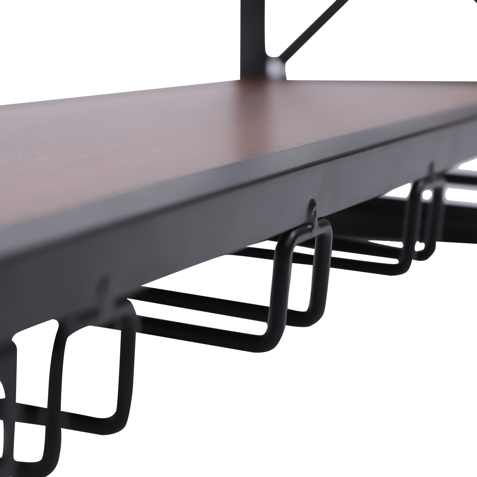 Wall Mounted Metal Storage Shelf Bottle 5 Glass Holder Wall Mounted Home Bar For Kitchen Restaurant Bathroom