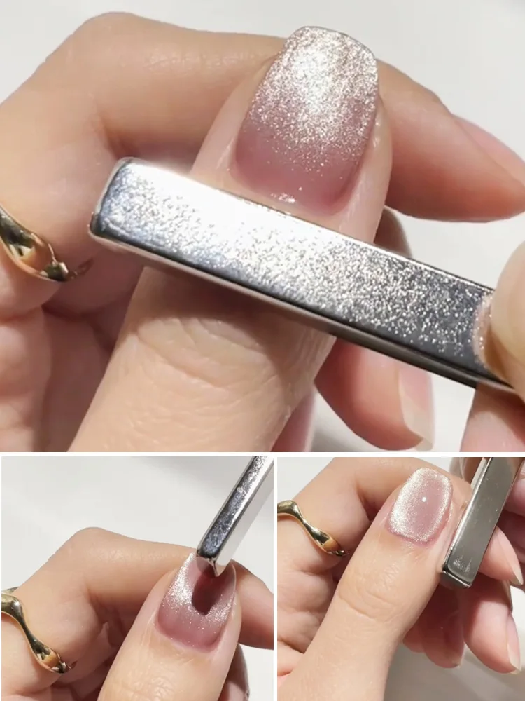 Super Strong หนาแถบแม่เหล็กแมวตาแม่เหล็กสําหรับเล็บเจล 3D Line Strip Effect ภาษาฝรั่งเศสคํา Multi-Function แม่เหล็กปากกาเครื่องมือ