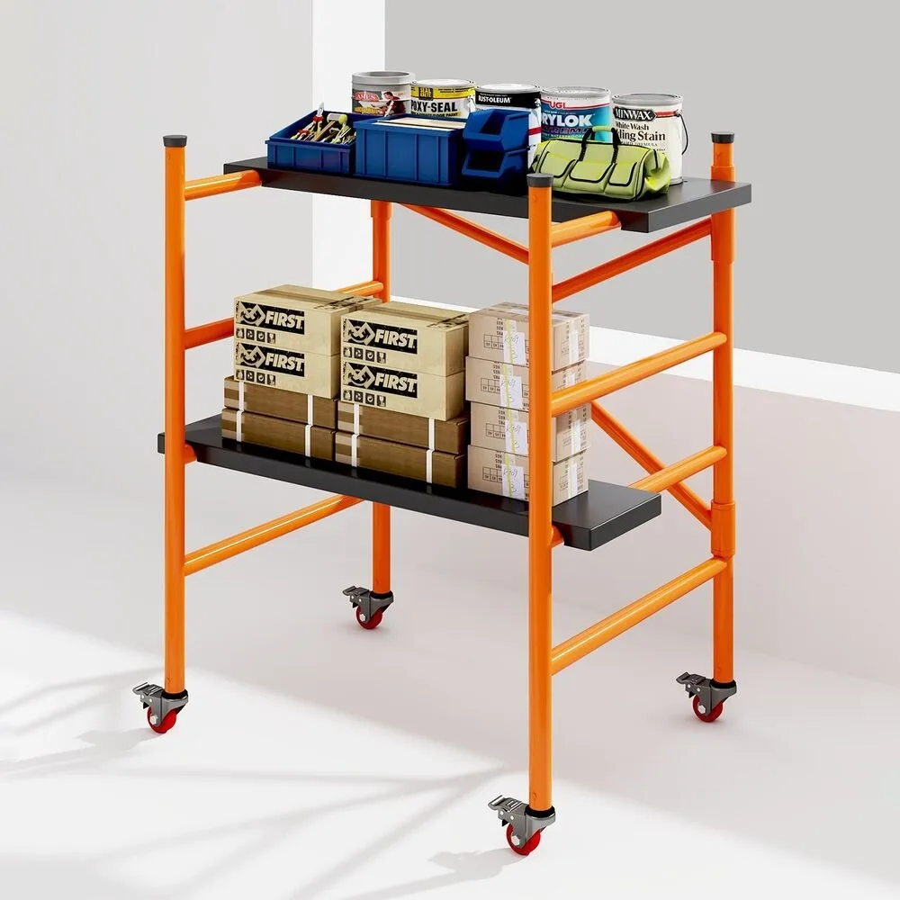 MetalTech Scaffold Platform W/ Wheels 4.1' L x 4.5' H x 2.1' D 500-Lbs Capacity