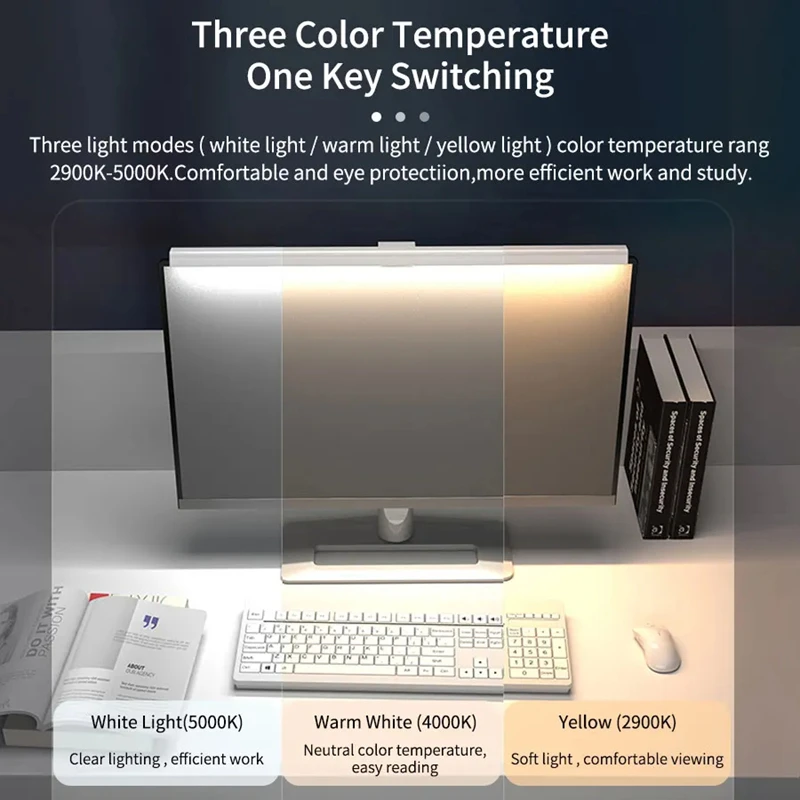 Xiaomi Mijia 50cm PC Screen Display Hanging Light Computer Monitor Lamp Eye Protection Desk USB Lights Dimmable for Study Work