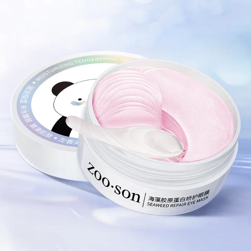 Patchs pour les yeux au collagène d'algues sous les yeux Patch en Gel pour œdème Patch pour les yeux Hydrogel des cernes patchs masque pour les yeux soin 80g