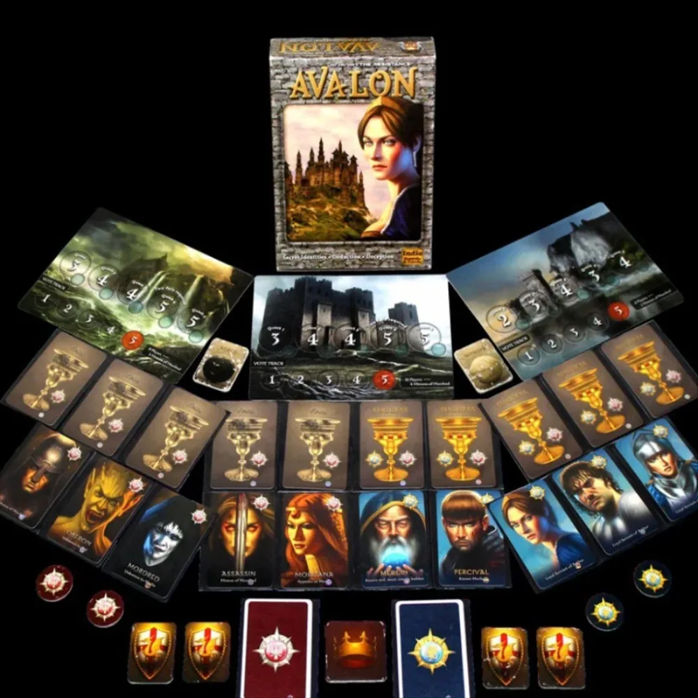 การ์ดเกมกระดาน Avalon เหมาะสําหรับการสังสรรค์ งานปาร์ตี้คริสต์มาส เพื่อนดื่มและความบันเทิง