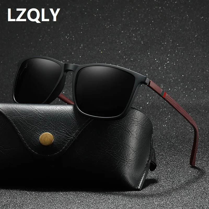 Gafas de sol polarizadas Vintage cuadradas de lujo para hombres y mujeres, gafas de sol antideslumbrantes para conducir y viajar a la moda, gafas TR90 para hombre UV400