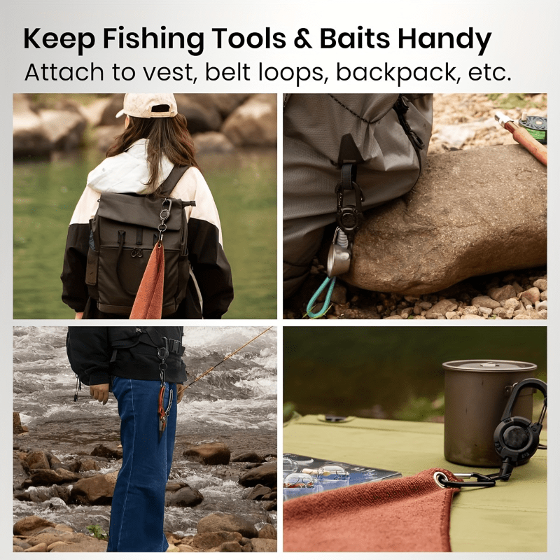 Outdoor Retractable Key Chain Mountaineering Buckle Key Chain Anti-loss Anti-theft High Rebound Easy To Pull