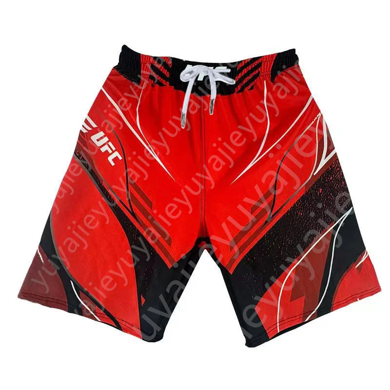 2025 Новый боксерский костюм UFC, мужские забавные шорты для экстремальных видов спорта, хит продаж, дышащие пляжные брюки с 3D принтом, большие повседневные брюки 4XL