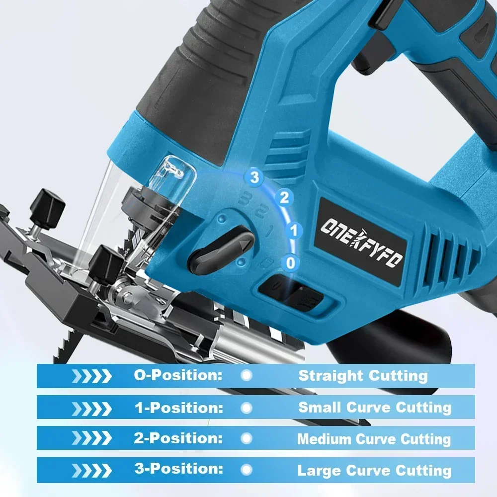 5 Speed 65mm Cordless Jigsaw Electric Jig Saw Portable Multi-Function Woodworking Power Tool for Makita 18V Battery