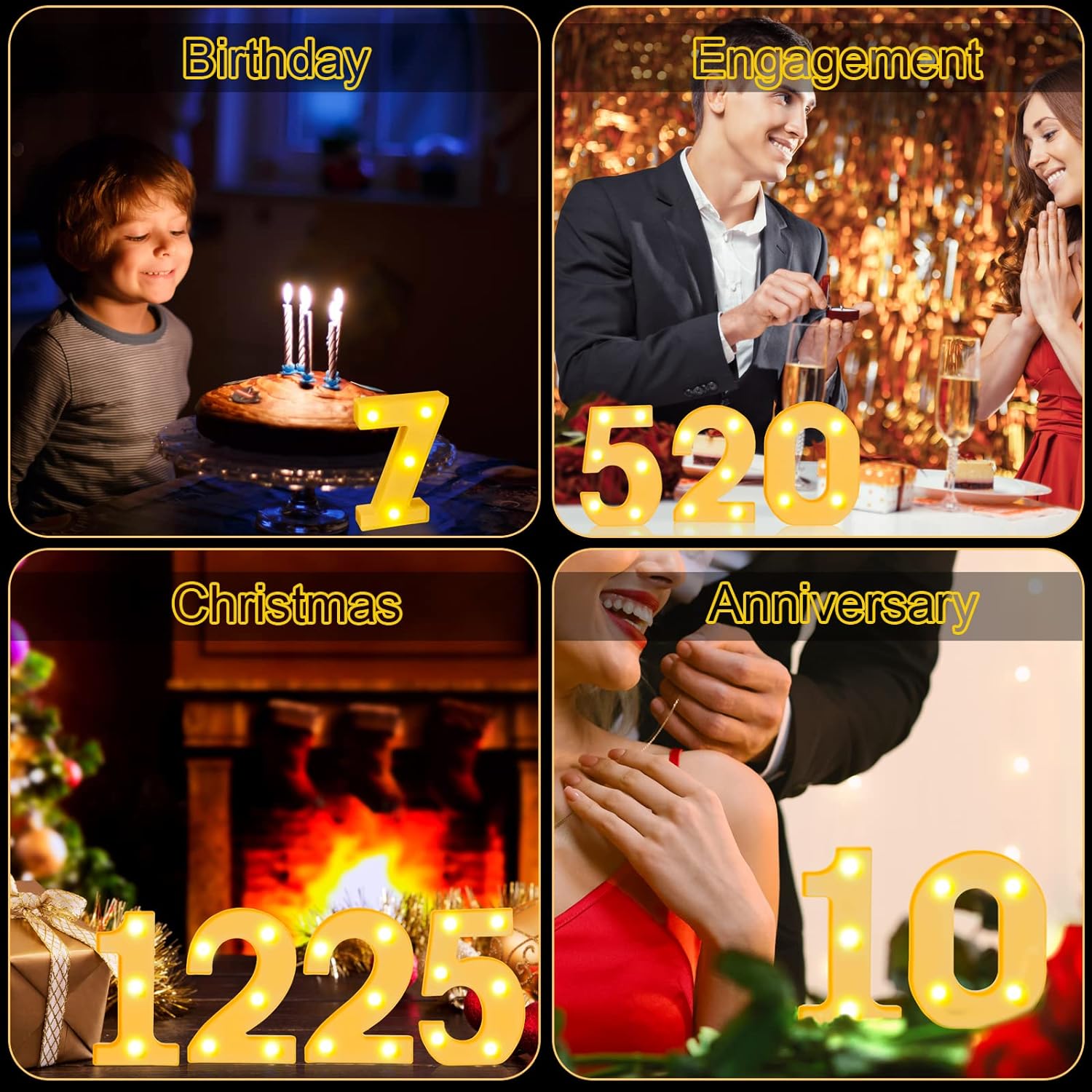 1 st 6.3 inch Decoratieve LED Lamp Wit Plastic Marquee Nummer Light up Teken Neon Voor Thuis Bruiloft Verjaardag vakantie Decor