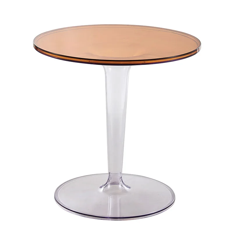 Nordic Simple Transparent Ins Small Coffee Table Round Acrylic Small Side Table Removable Plastic Coffee Table Small Round Table