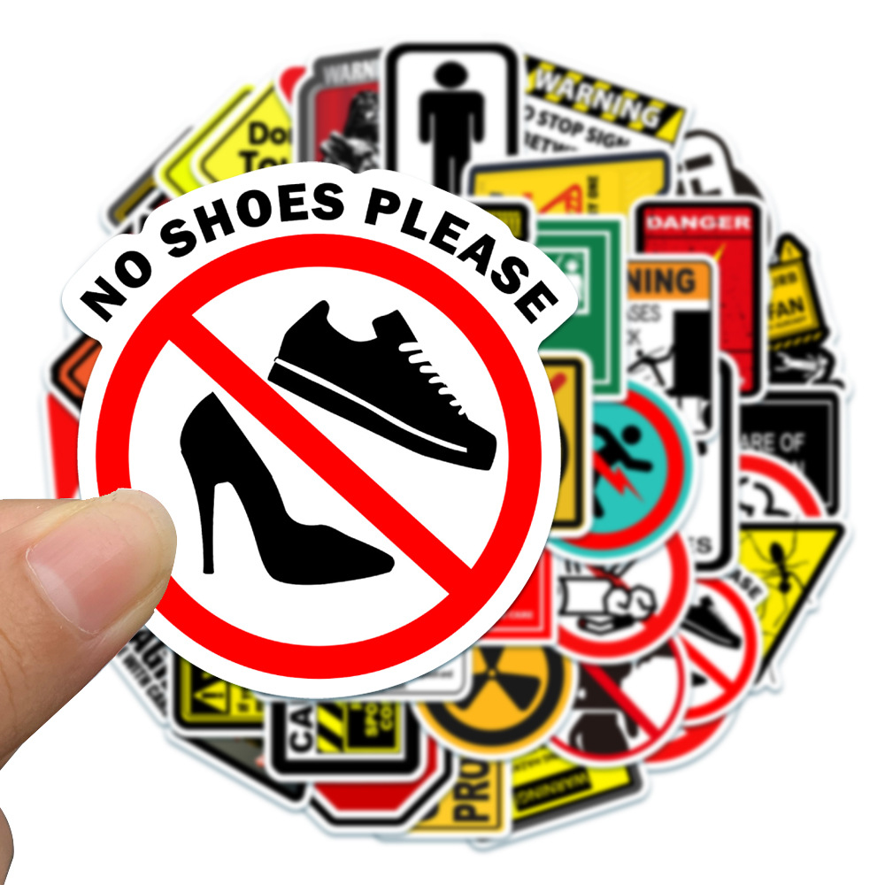 เครื่องหมายเตือน10/30/50ชิ้นสติกเกอร์กราฟฟิตีกันน้ำตกแต่งสวยงามกระเป๋าแล็ปท็อปโทรศัพท์สมุดภาพติดตู้เย็นสติกเกอร์เด็ก