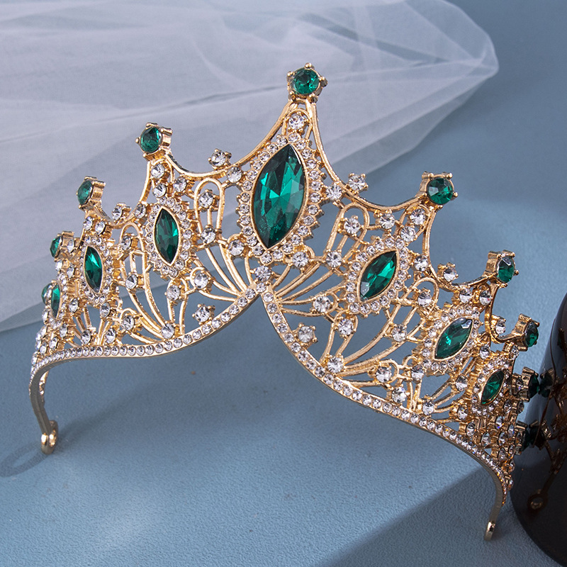 1pc bride rhinestone crown tiara baroque luxury atmosphere alloy crown party princess dress accessories