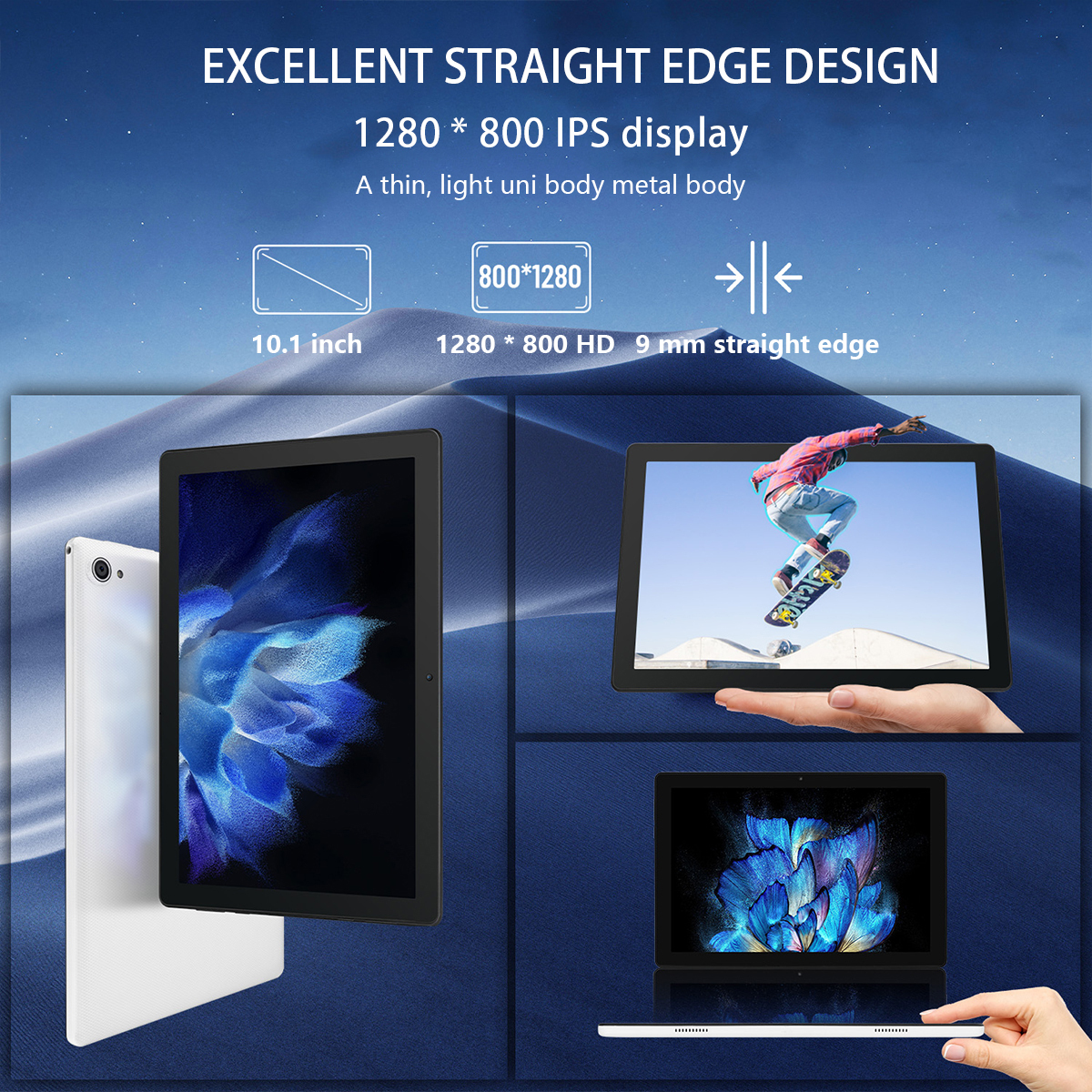 Urao c10 tablet 10.1 Polegada android 14 phablet 8gb (3 + 5) ram 64gb rom (1tb tf) widevine l1 hd octa-core 2.0 ghz wifi6 bluetooth 5.0