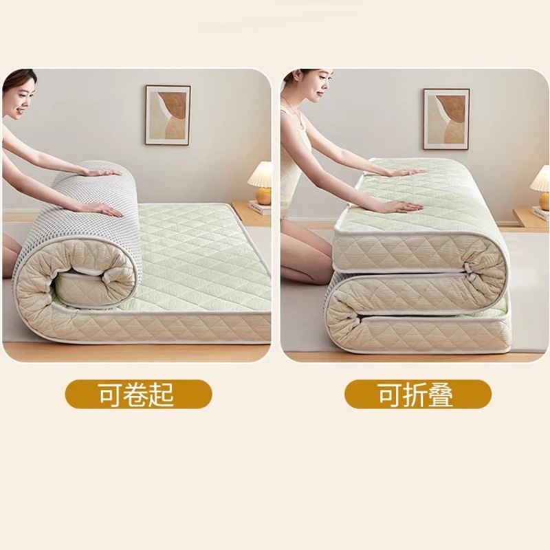 Colchón de coco, cojín duro para el hogar, dormitorio, estera suave de látex, tatami, memoria de verano, algodón grueso, estera de 1,5 m
