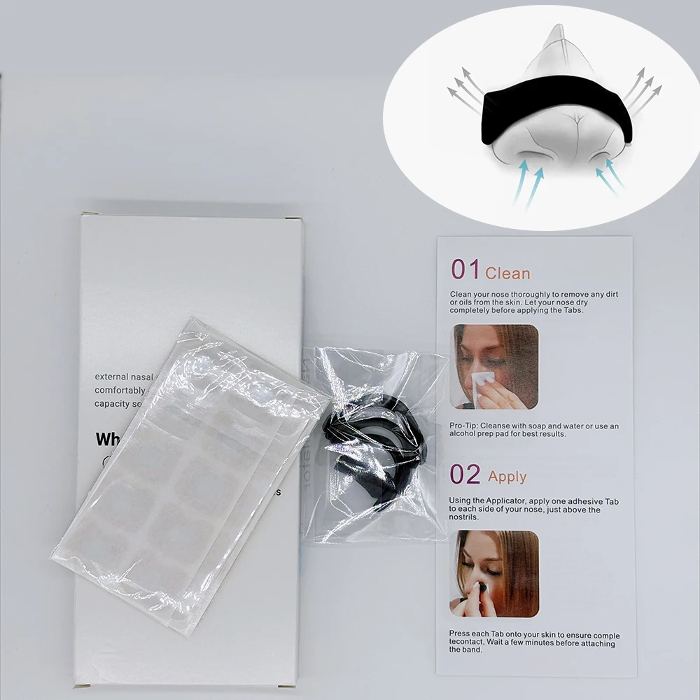Kits de inicio de dilatadores de respiración Nasal, tiras nasales antironquidos, tiras nasales magnéticas, aumentan el aire deportivo, mejorar el sueño