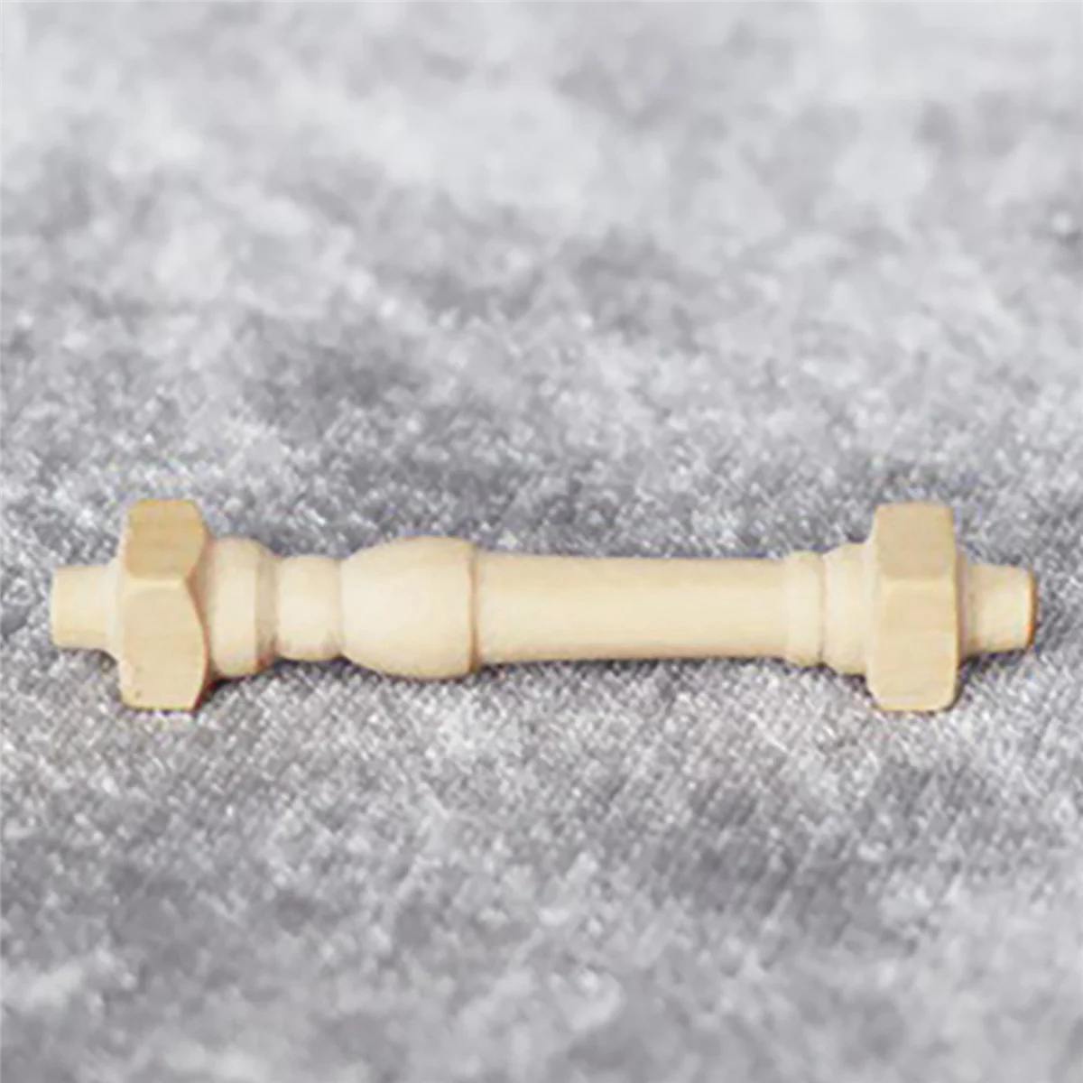 BAAU 60 ชิ้น DIY แกน Balusters ไม้ขนาดเล็ก 1/12 Scale ราวบันไดตกแต่งของเล่น