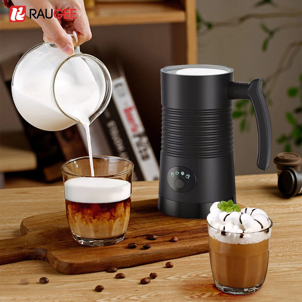 Elektryczny spieniacz do mleka Maszyna do spieniania mleka do kawy Cappuccino Latte 4 w 1 Urządzenie do spieniania gorącej i zimnej pianki Automatyczny spieniacz do mleka