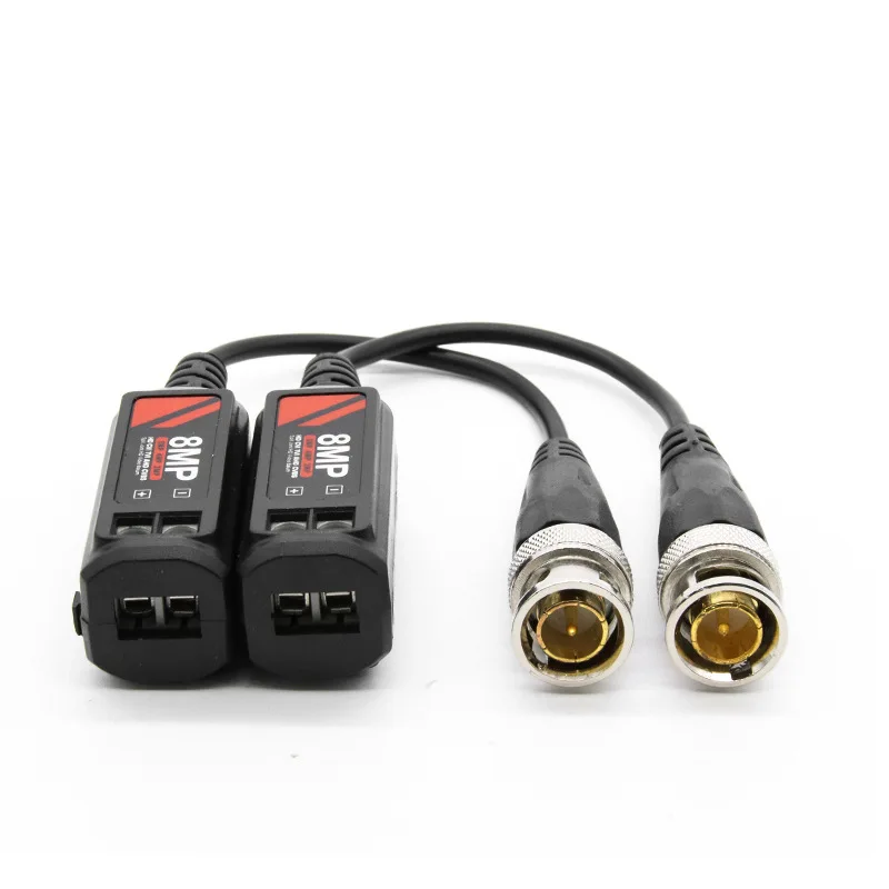Twisted BNC CCTV Vídeo Balun, Transceptor Passivo, Suporte AHD, CVI, TVI, 8MP, Câmera 4K, Cat5e, Cat6, UTP Cable Conectores, 10 Pares