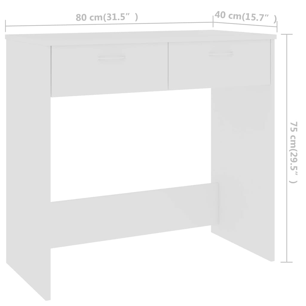 Weißer Schreibtisch 80x40x75 cm Engineering Holz nordischen Studiert isch PC Gamer Computer Schreibtisch Home Desk Möbel