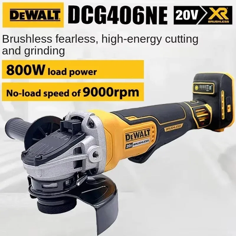 DEWALT-amoladora angular de litio de alta potencia, máquina pulidora multifuncional, cortadora Industrial, interruptor de empuje lateral