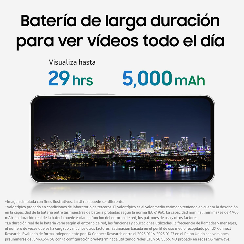 Samsung Galaxy A56 5G Versión Para Oriente Medio Exynos 1580 Pantalla de 6,7" Super AMOLED, 120Hz, 50MP, 5000mAh, NFC, IP67