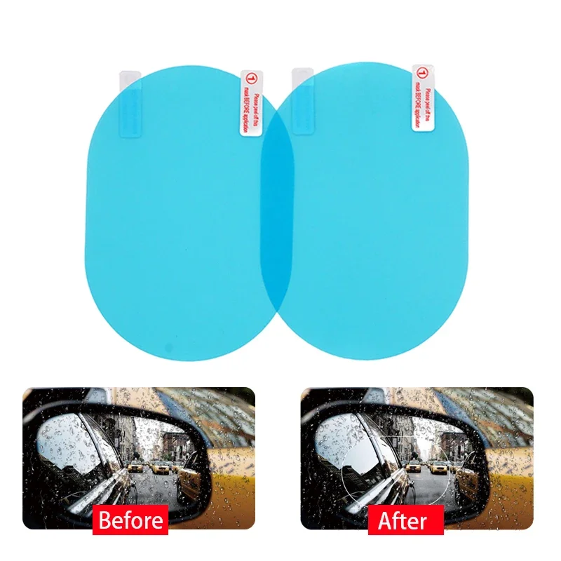 Juego de 2 uds de película protectora para espejo retrovisor, película antiniebla a prueba de lluvia, membrana impermeable para ventanas de coche, accesorios duraderos para automóviles