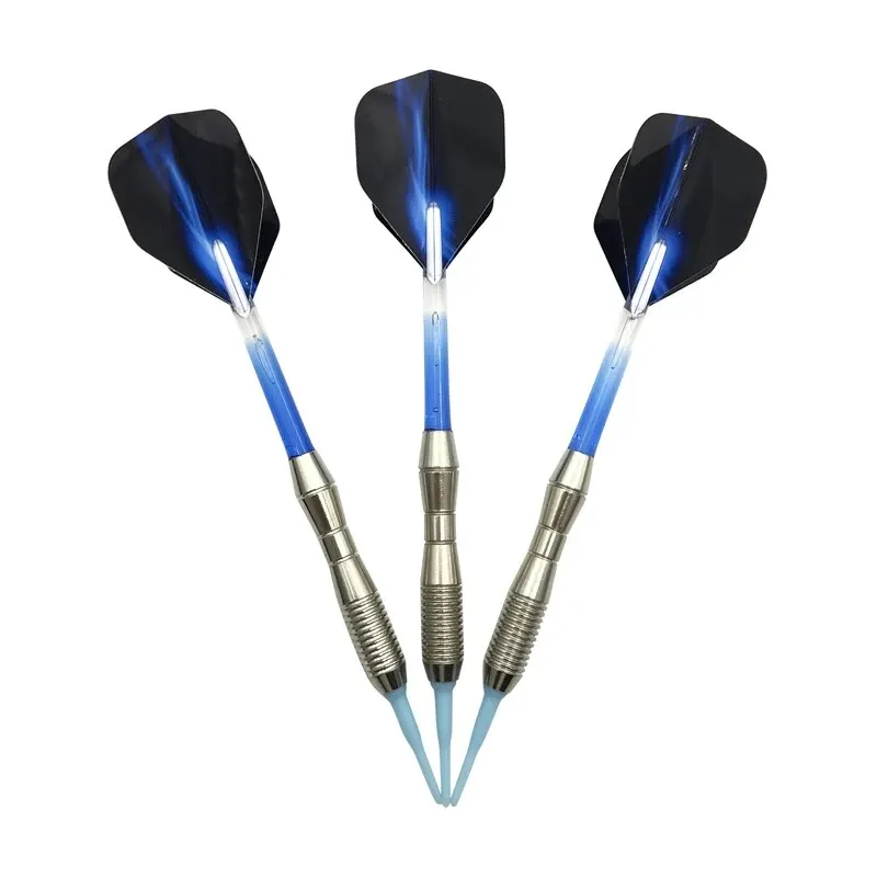 3 teile/satz Weiche spitze Darts Ungefähr 17g Blau Grün Rot Vier-teilige Montage Standard Sicherheit Dart Welle Aurora Flügel Dart Flug