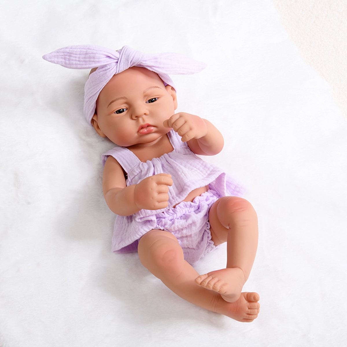 Full Body Silicone Lifelike Reborn Baby Dolls, Menina Boneca Brinquedos, Presentes de Natal, 17 ", 45cm