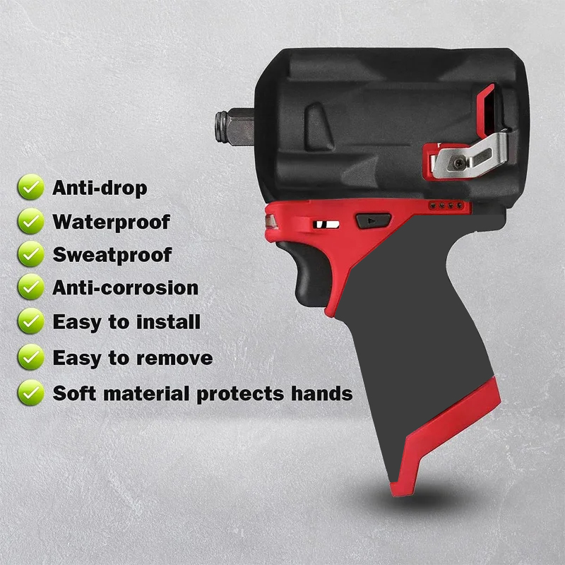 Para Milwaukee 49-16-2554 bota protectora de llave de impacto 2554-20/2555-20 funda protectora de llave de impacto de goma