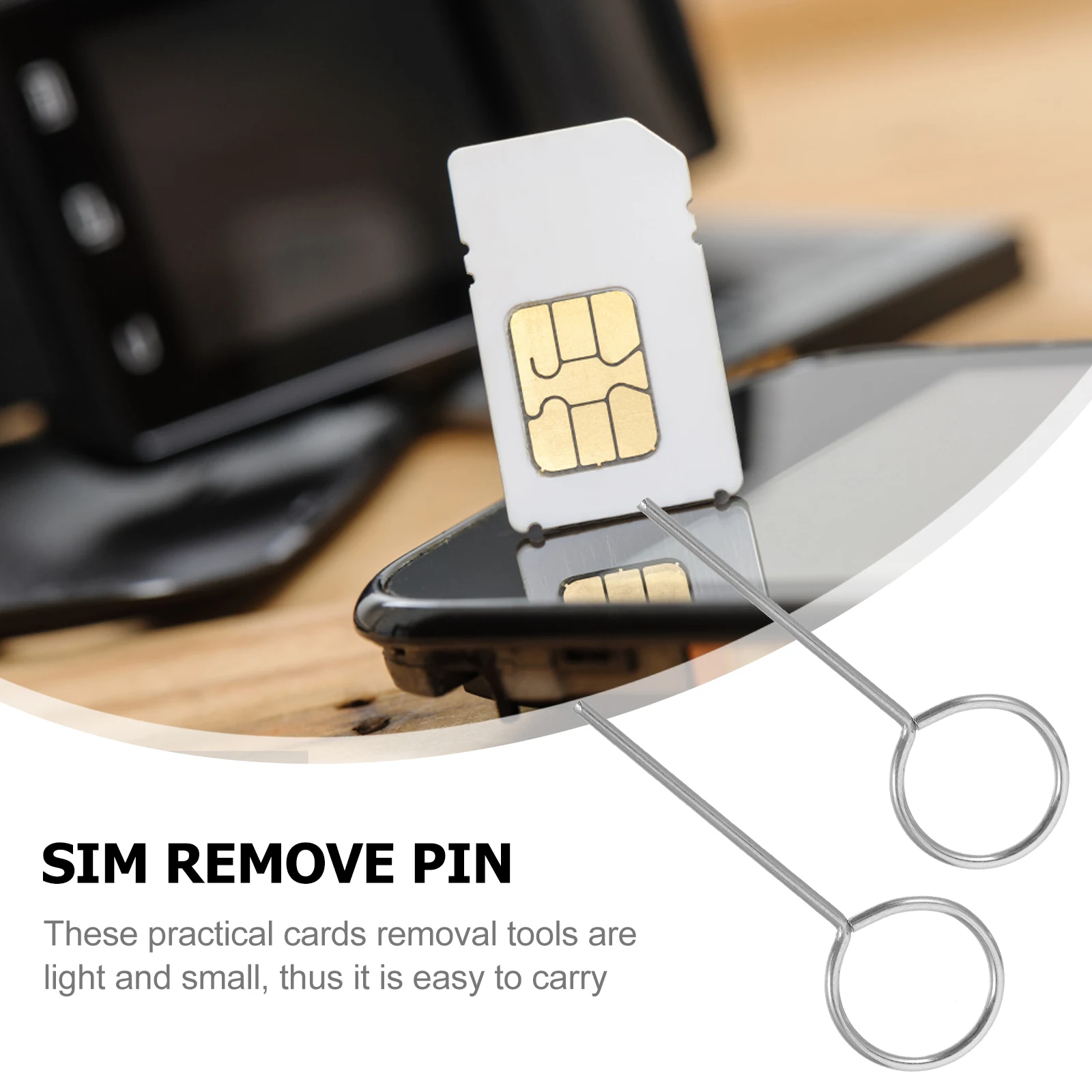 100Pcs Sim Karte Tray Entfernung Eject Pin Schlüssel Werkzeug Edelstahl Nadel Für Für Handy SIM Karten