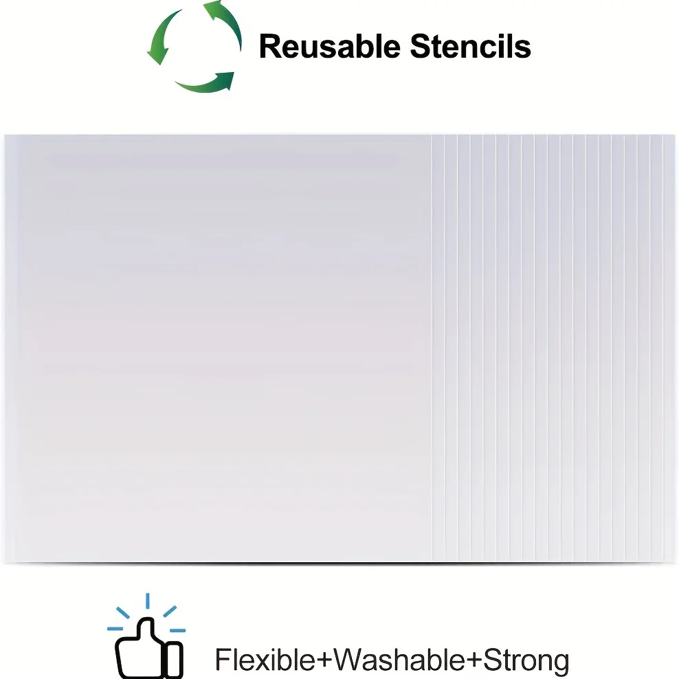20 Pieces 6 mil 12 x 12 inch Blank Stencil Transparent Material Mylar Template Sheets for Stencils
