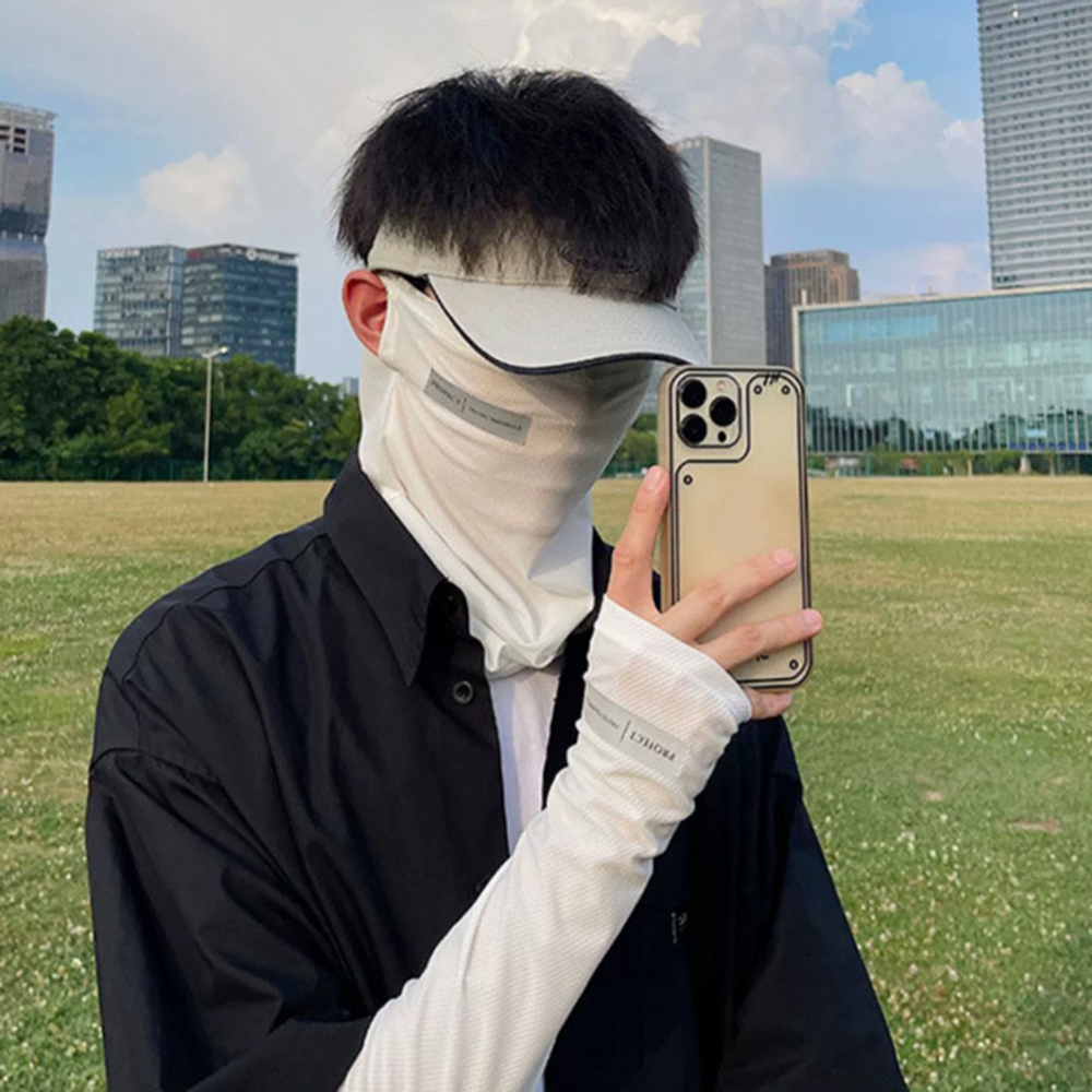 Mangas de brazo solares Uv para hombre y mujer, conjunto de máscara de ciclismo, transpirable, para conducir, protector solar para el cuello, 2 uds.