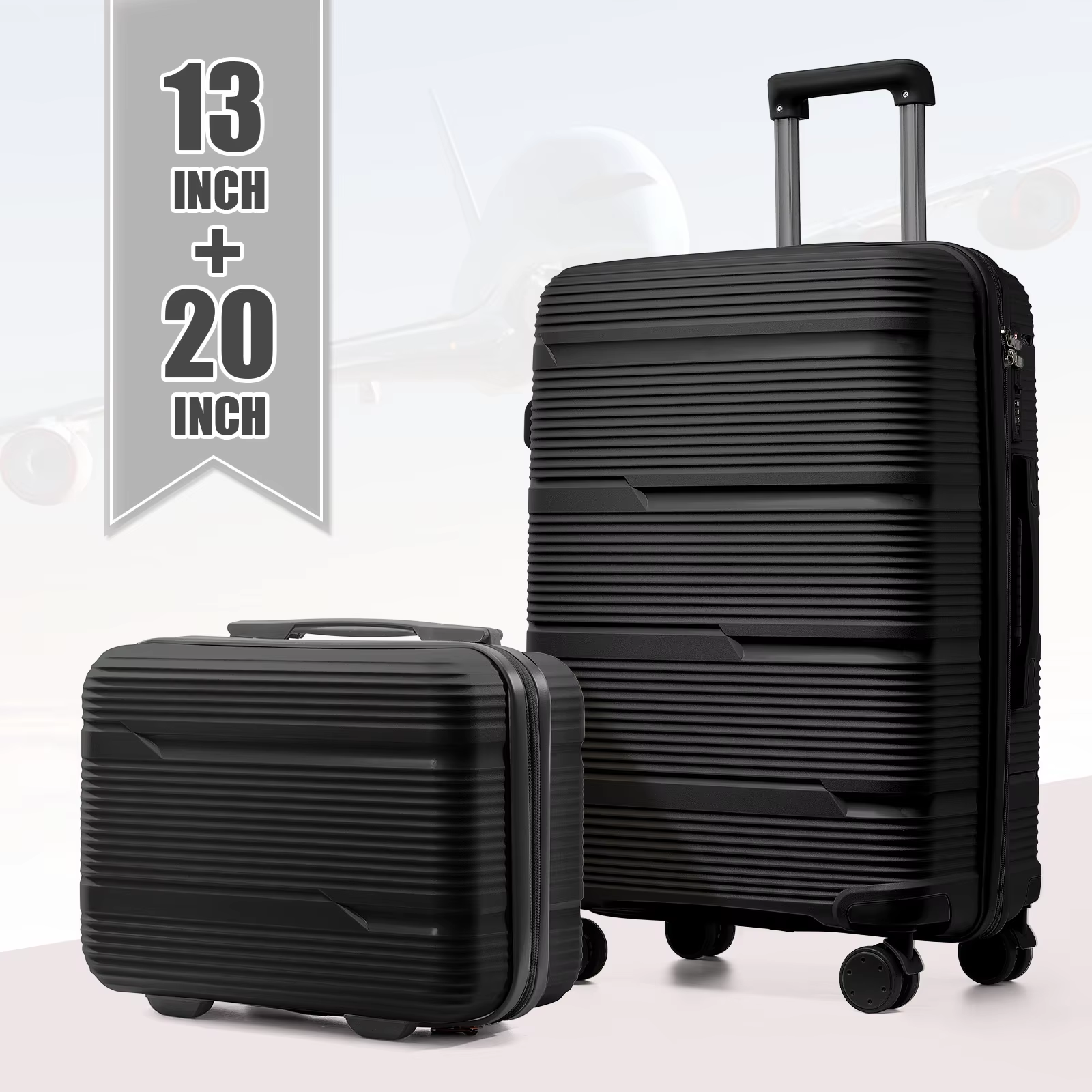 Reiskoffer Rollen, Carry On Boarding Bagagecabine Set Met Cosmetische Koffer Spinner Wielen Reizen Trolley Case 13 20 Inch