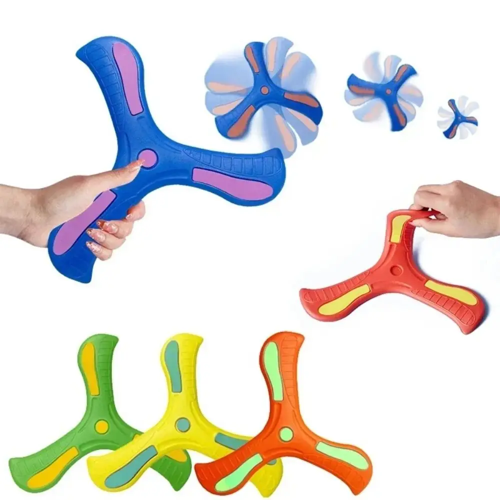 Nuevos niños Boomerang suave Cruz de tres hojas juguete interactivo al aire libre para adultos y niños rompecabezas de educación temprana regalo de descompresión