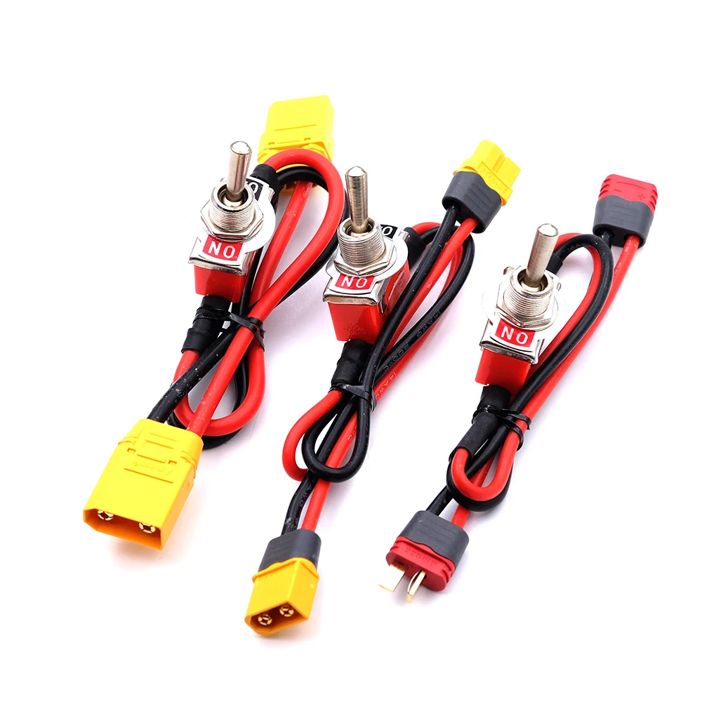 Großer Strom-Hochlastschalter AMASS XT60 XT90 T-Stecker Power ON-OFF Toggle 12/14AWG für eBike RC Flugzeug ESC Motor Anschluss