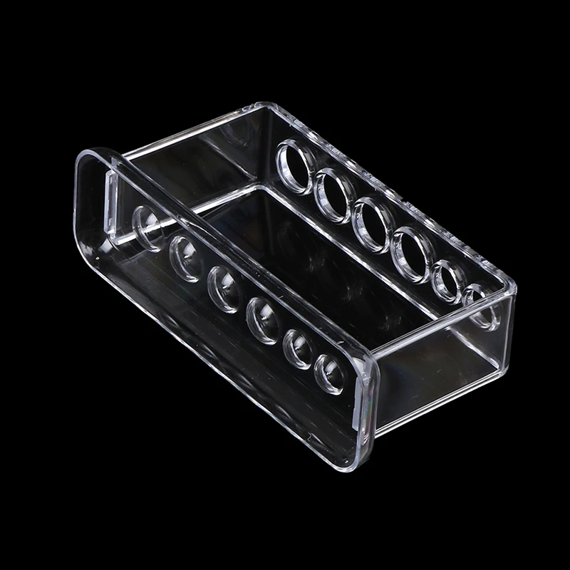 Scaffale per provette in plastica trasparente trasparente supporto per provette da laboratorio a 6 fori ripiano per provette da laboratorio 16.7*8*3cm