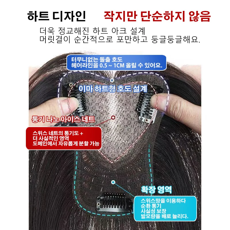 Extensão Do Cabelo Remy Brasileiro Para As Mulheres, Topper Bangs, Franja, Clip In, Pedaços De Cabelo Humano Natural, Parte Do Meio, Volume 12"
