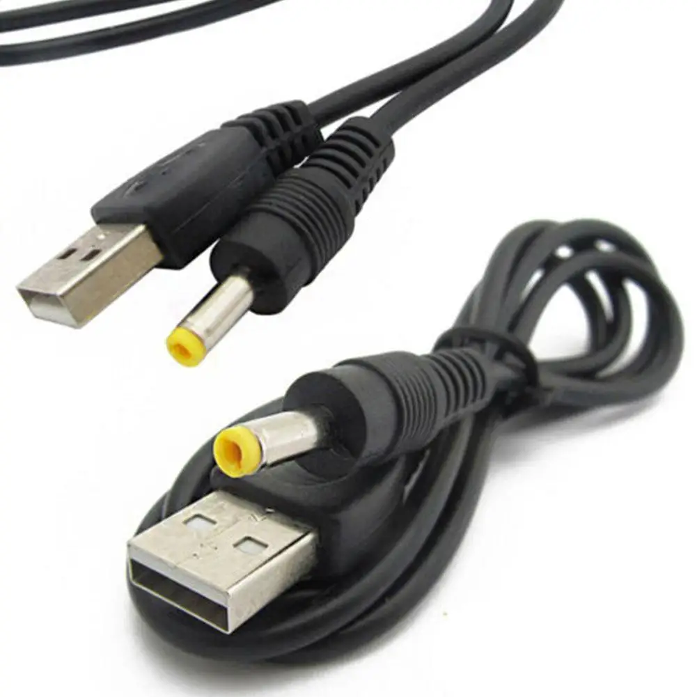 Cable de carga USB 80cm 5V 1A Cable de carga de alimentación USB a CC Cable de carga para PSP 1000 2000 3000 4,0x1,7mm accesorios de enchufe