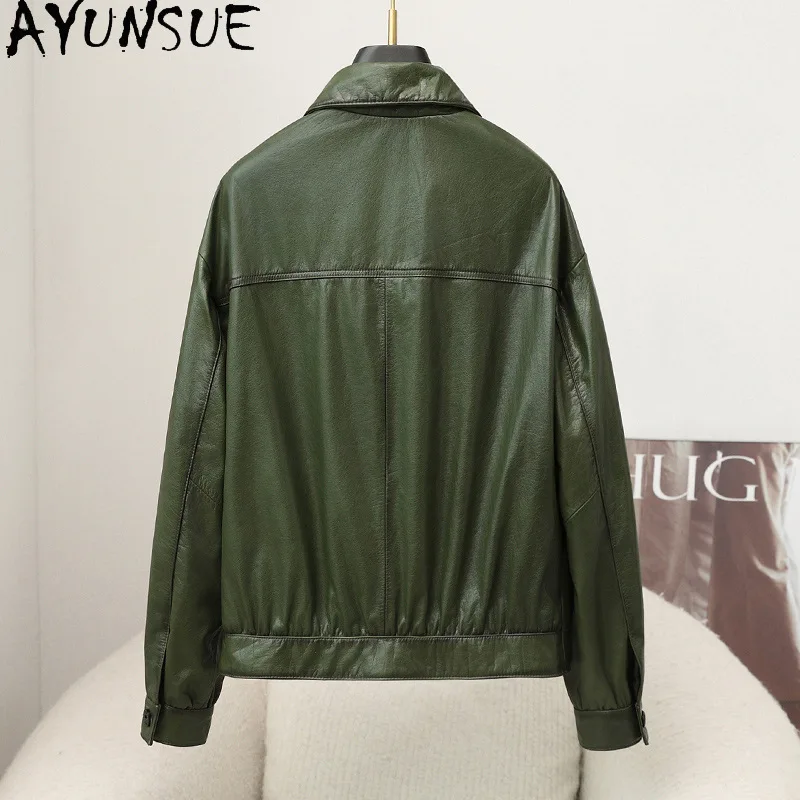 AYUNSUE Echtes Rindsleder Echtes Leder Jacke Frauen Vintage Neue in Mäntel Mode Herbst Kleidung 2024 Frau KOLDUSI SAVE KOLISA