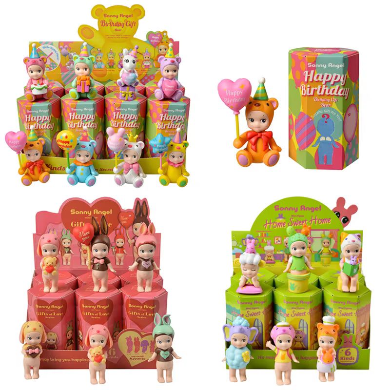 Sonny Angel Birthday Gift Series Gift Of Love Series Home Sweet Home Series Blind Box Cute Mini Doll Model Toy Mystery Box Gift