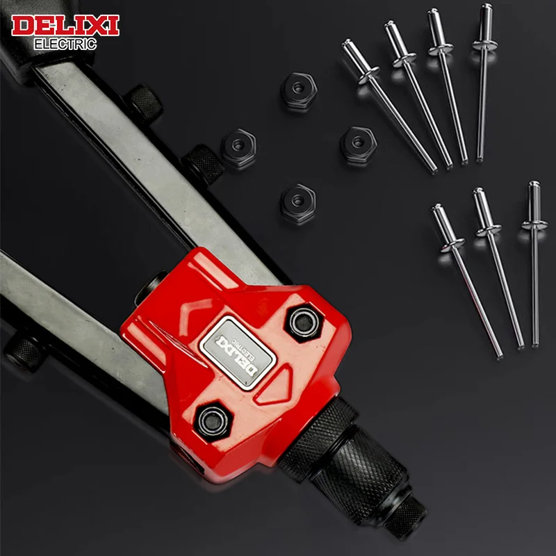 DELIXI ELÉTRICO Rivet Gun Manual Profissional Pull Gun ergonômico e alta Lever Rivet Gun (8in,10in,12 In)
