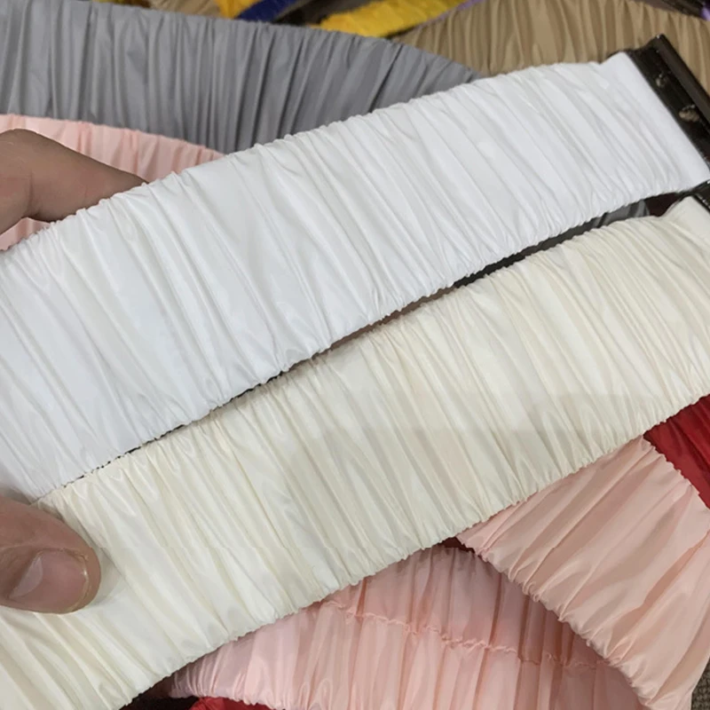 Cinturón elástico para mujer, cinturón elástico con hebilla para abrigo acolchado, pretina, chaqueta, cinturón fino