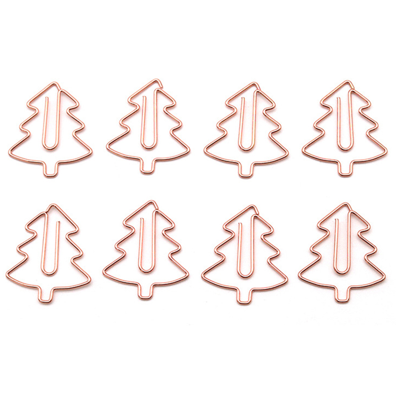 20 шт., металлические зажимы для бумаги в виде рождественской елки