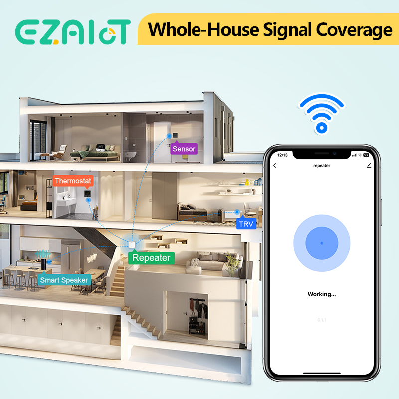 Tuya zigbee3.0 repetidor de sinal zigbee gateway amplificador de sinal extensor para dispositivos domésticos inteligentes automação inteligente para vida inteligente